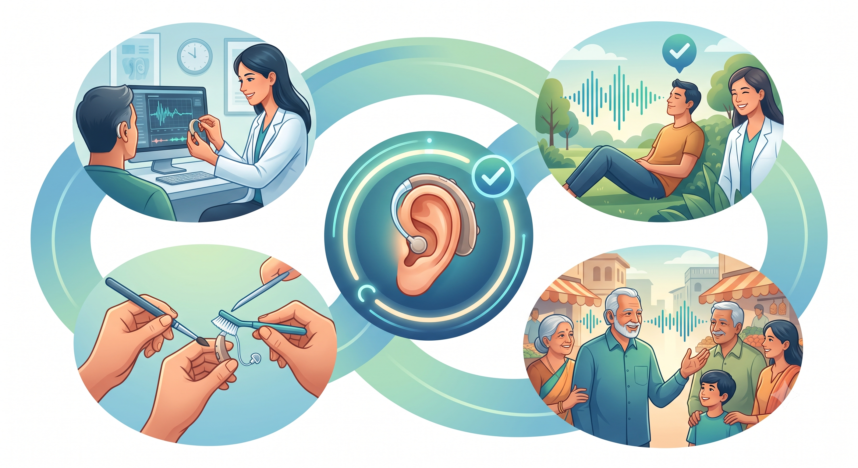 Modern hearing aid solution for adults with hearing loss